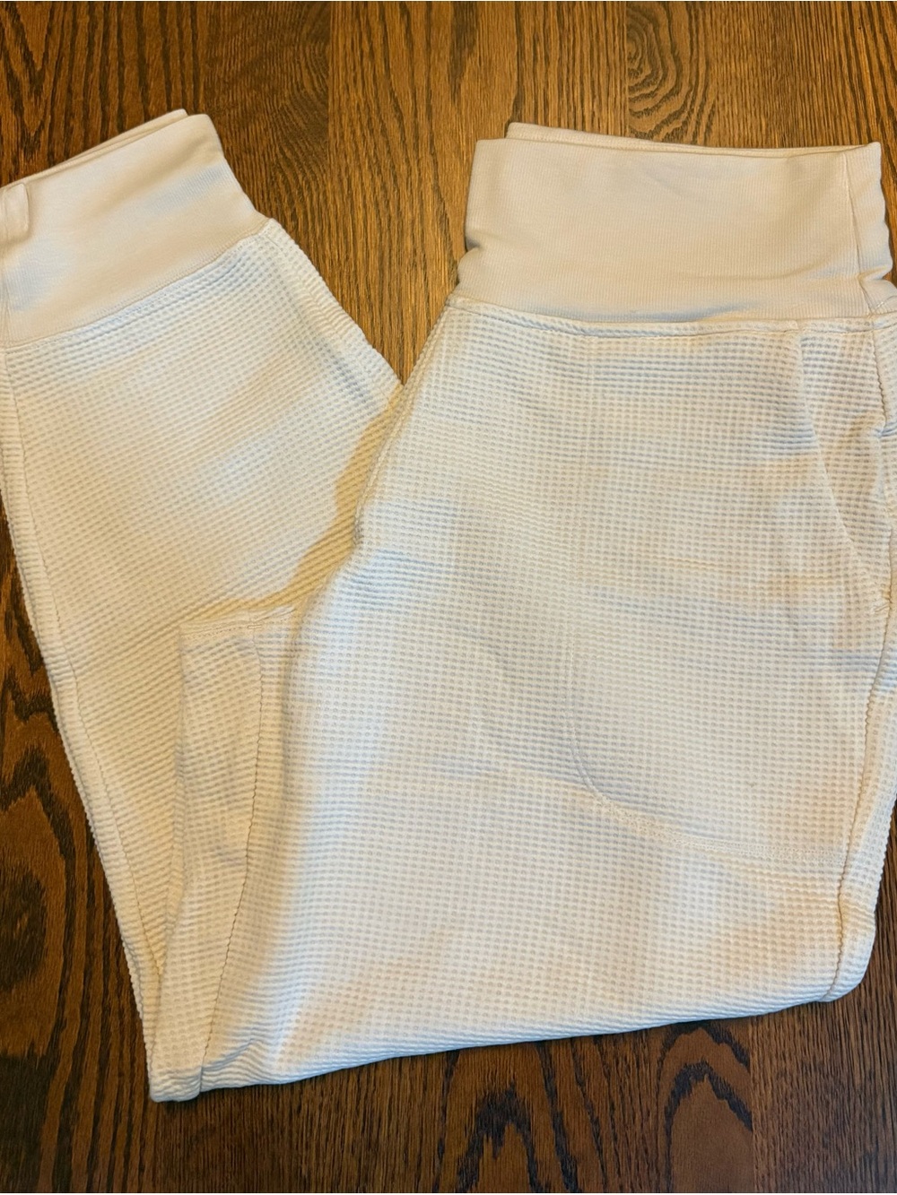 Athleta Women’s Coaster Luxe Waffle Jogger - size Large - cream color